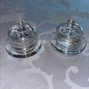 Crystal Butter/Condiment Dish Set (2)
